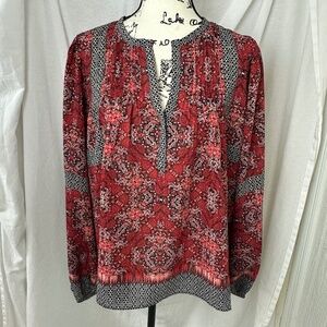 Women's Blouse Rose and Olive Size XL NWT